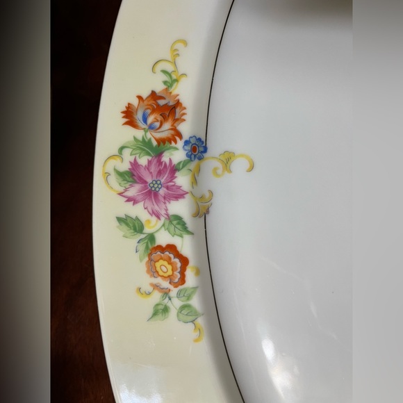 RARE-VTG Eschenbach Baronet style Bavarian China Pattern Floral China Gravyboat - Picture 7 of 8